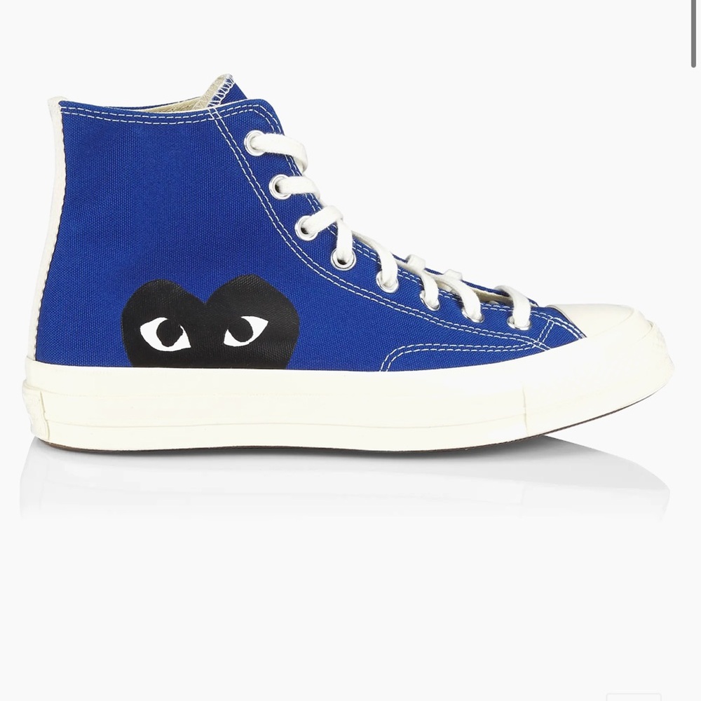 Converse Blue and Cream High-Tops